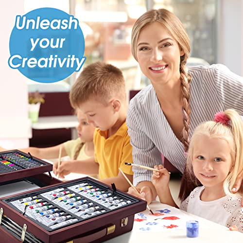 Vigorfun VIACASBN21083+2-1 Art Supplies, Vigorfun Deluxe Wooden Art Set Crafts Drawing Painting Kit With 2 Sketch Pads, Oil Pastels, Acrylic, Watercolor Paints, Creative Gifts Box For Adults Artist Kids Teens Girls thumb #5