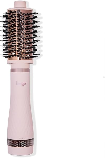 L'ANGE HAIR Multi-Volume Series Blow Dryer Brush | Interchangeable Hair Dryer Brush with Ionic Titanium Barrel for Smooth, Voluminous Styling | Blush - Oval 60mm