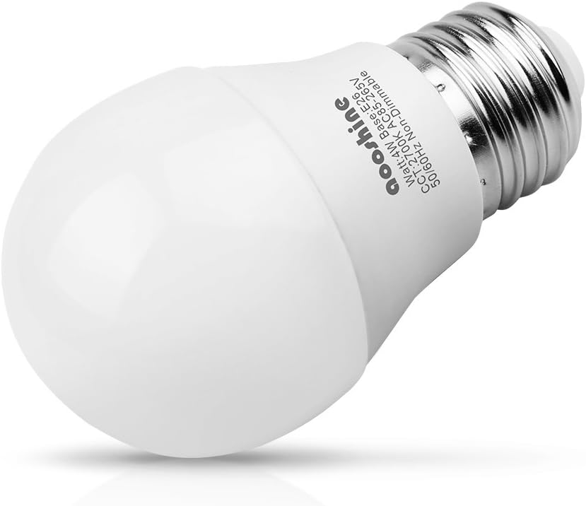 aooshine LED Globe Light Bulbs 40 Watts, 4 Watt Soft White 2700K LED Bulb, Standard E26 Screw Base 400 Lumens A15/G45 Shape Decorative Edison Home Lighting Non-Dimmable (Pack of 6)