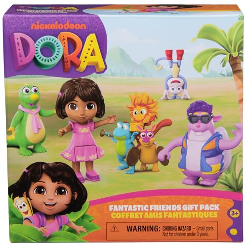 Dora, Fantastic Friends Gift Pack with Dora, Boots, Tico, Isa, and The Fiesta Trio, Toy Figures, Kids Toys for Girls & Boys Ages 3 and Up