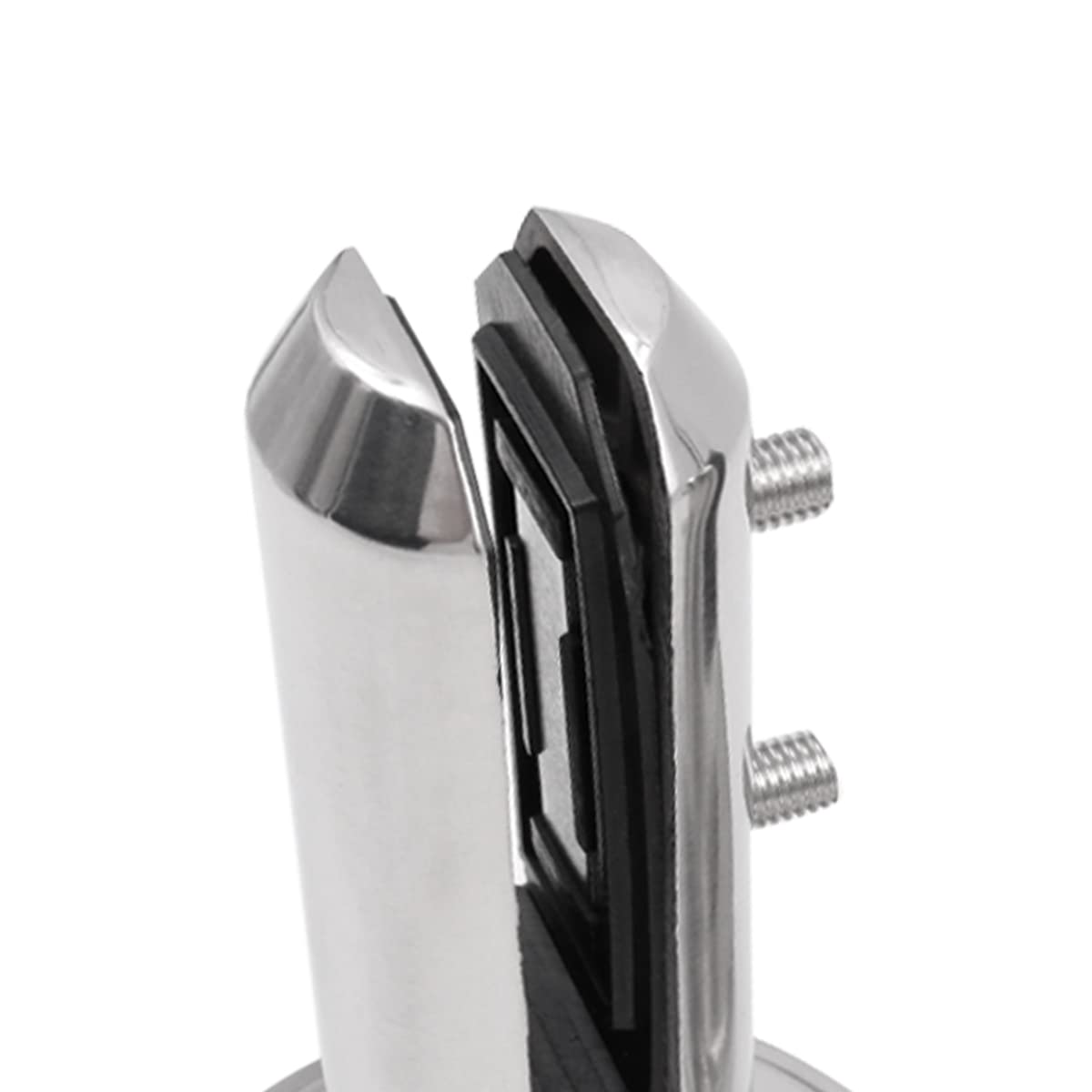 Set di 2 montanti in vetro di alta qualità in acciaio inox 304, 8-12 mm, montaggio a pavimento, recinzione piscina, giardino, morsetto per recinzione, coni rotondi, balaustra, supporti