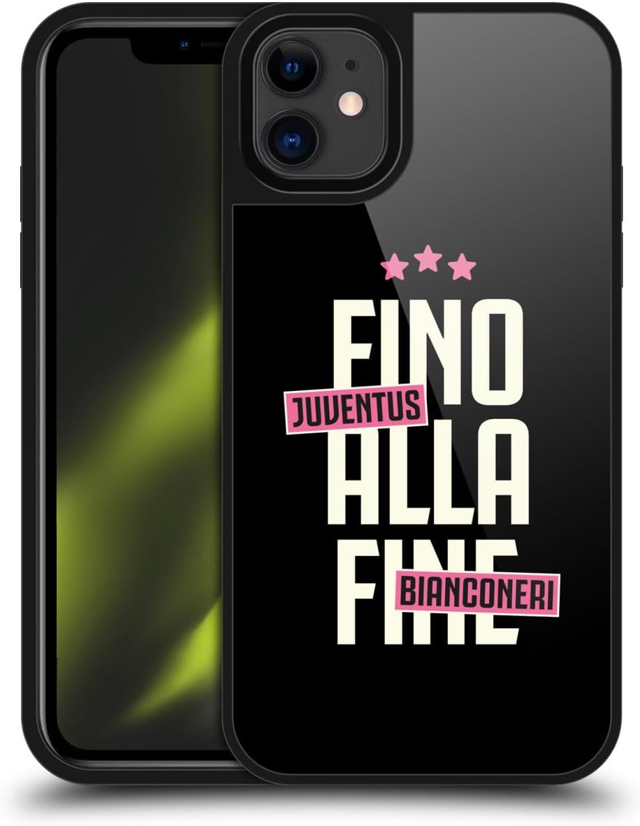 Head Case Designs Officially Licensed Juventus Football Club Fino Alla Fine Graphic Collection Gel Armour Case [Military Grade Protection] Compatible with Apple iPhone 11