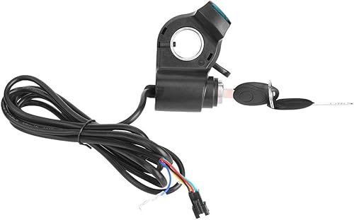 Miniatura 5 de Pantalla de voltaje E, pantalla LCD de acelerador de pulgar E de plástico negro, interruptor de alimentación de voltaje de batería digital con