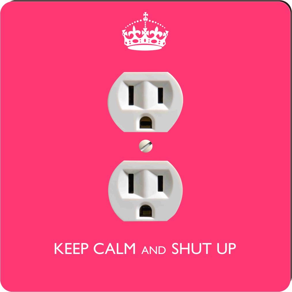 Plaque de sortie motif Keep Calm Tropical Rose finition premium