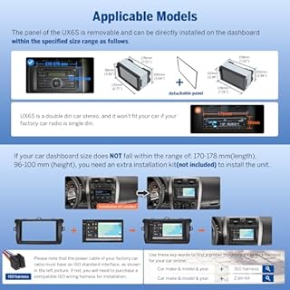 Eonon 7 Inch Android 13 Double Din Car Stereo 6+64GB 4G LTE GPS CarPlay Android Auto Screen Mirroring Split screen Fast Charge Bluetooth WiFi RDS Volume knob Headunit w/backup camera UX6S