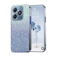 Topme Custodia per Telefono per Realme C61 / Realme C63 (6.75 Inches), Cover per Cellulare con Gradiente di Colore Trasparente in Morbido Silicone TPU - Blu Viola