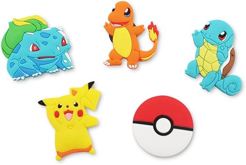 Finex - Juego de 5 imanes grandes de 3 pulgadas - Juego de imanes para nevera Pika para nevera - Amarillo Pika Red Poke Ball White Pokeball