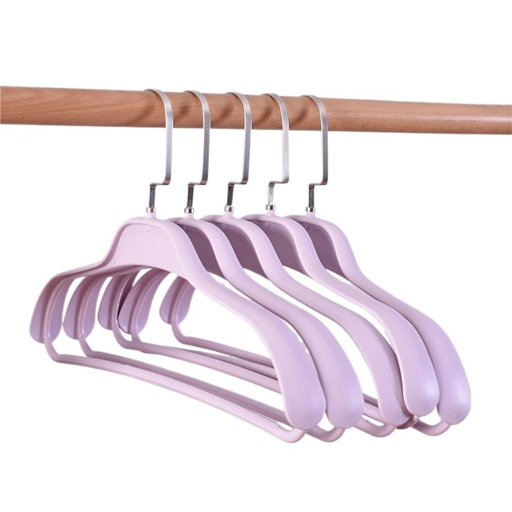 Wieszak Na Kurtki Spódnice Plastikowy Wieszak Na Garnitur Poszerz Minimalistyczne Ubrania Wiszące Na Spodnie I Inną Odzież(Purple,10pcs)
