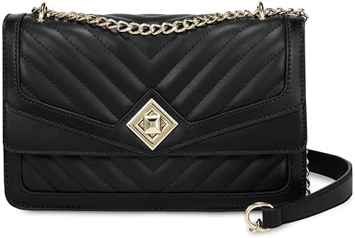 Miniatura 8 de LOVEVOOK Bolsos cruzados para mujer, de cuero, acolchado, con correa de cadena, bolso de mano de moda, bolso de noche para mujer