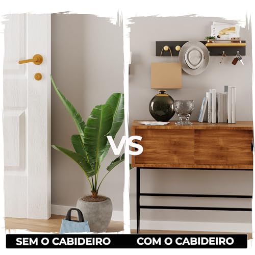 ArtMovelar - Porta-Chaves de Parede - Gancho de Parede, Organizadores de Parede com Pinos, Decoração