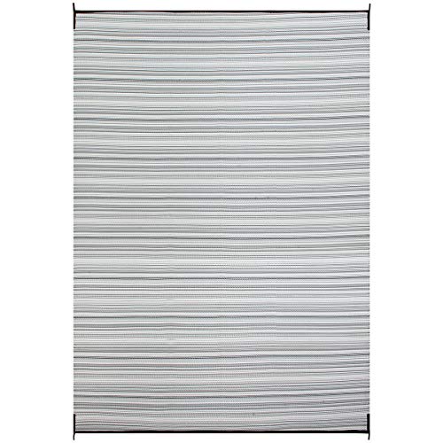 SMART DESIGN MAT SMM006 Reversible Outdoor/Indoor Plastic Rugs - Easy to Clean and Carry, Perfect for Picnics, Cookouts, Camping, and The Beach-（Grey,8x10