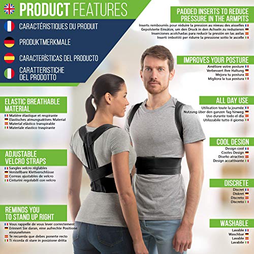 AHeal Raddrizza spalle uomo Fascia lombare