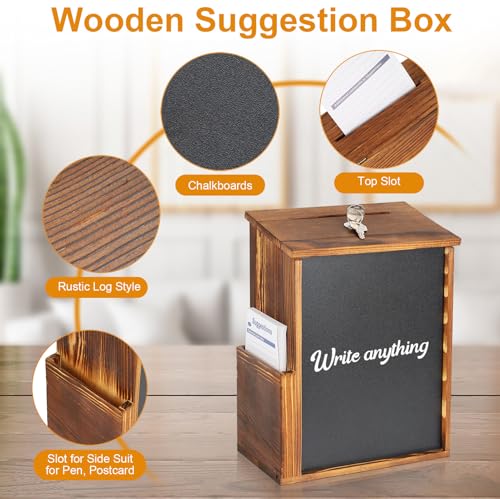 Boîte à suggestions en bois pour sécuriser vos collectes de dons