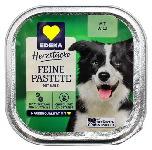 Herzstücke Feine Pastete mit Wild Hundefutter, 20er Pack (20 x 300g)