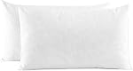 SNUG&COZY Luxury Goose Down Feather Pillow Inserts - 20 * 20IN/50 * 50CM, Double Layered Down-Proof Design, Ultra-Soft Cover, High Fill Weight, Pack of 2, White