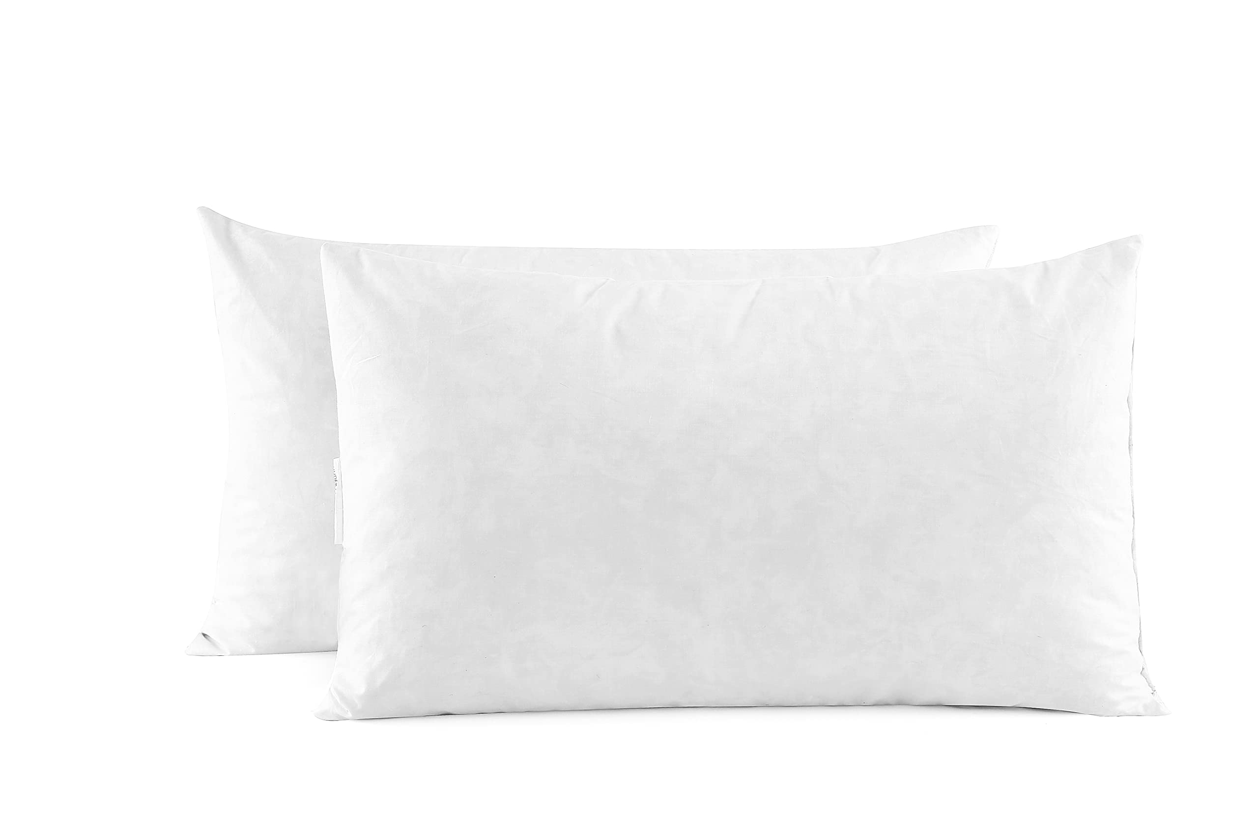 SNUG and COZY 12x20 goose down feather pillow inserts pack of 2