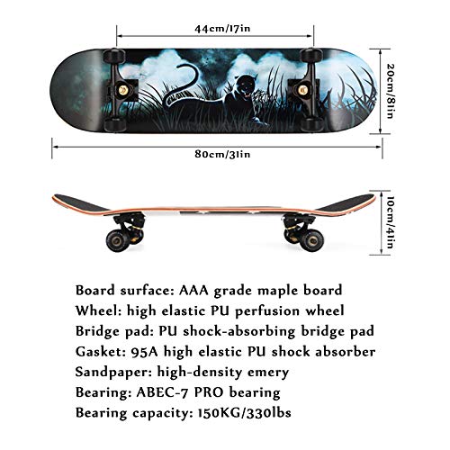 Skateboard 7 couche coup de pied concave pour figures et tricks