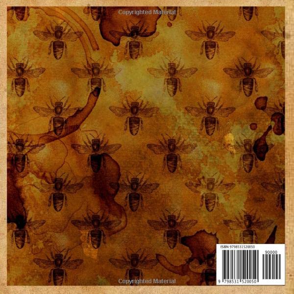 vintage decorative bumblebee scrapbook paper speciality for crafting & junk journal supplies double sided pattern for decoupage & collage 28 sheet for ... distressed scrapbooking desinger craft: honey image 3