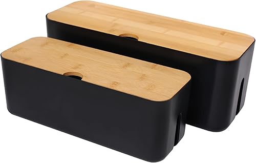 Miniatura 9 de Caja de gestión de cables Changsuo de montaje en pared, caja organizadora de cables grande para extensión de cable, tira de alimentación, protector