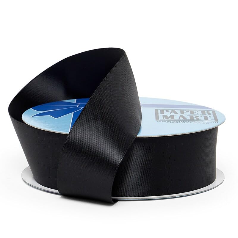 Amazon.com: Black Single Face Satin Ribbon 7/8