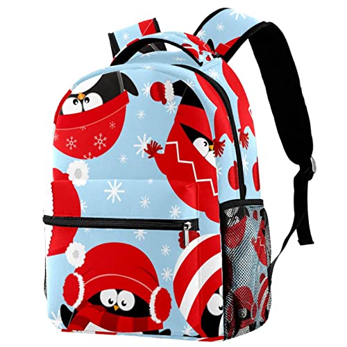 Sac à dos de voyage de taille Medium avec porte-bouteille, motif flocon de neige mixte