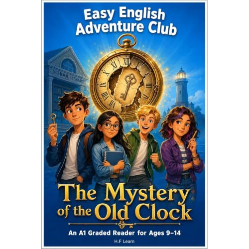 Easy English Adventure Club: The Mystery of the Old Clock ,Book 1 Audiobook By H.F Learn cover art