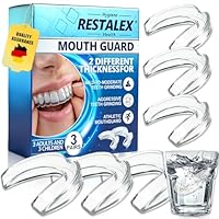 6 StüCk Knirscherschiene FüR Nacht, 2 GrößEn, Schnarchstopper Beisschiene ZäHne, Moldable Mouthguard Bruxism, Schnarchen Verhindern, Verbessert Den Schlaf