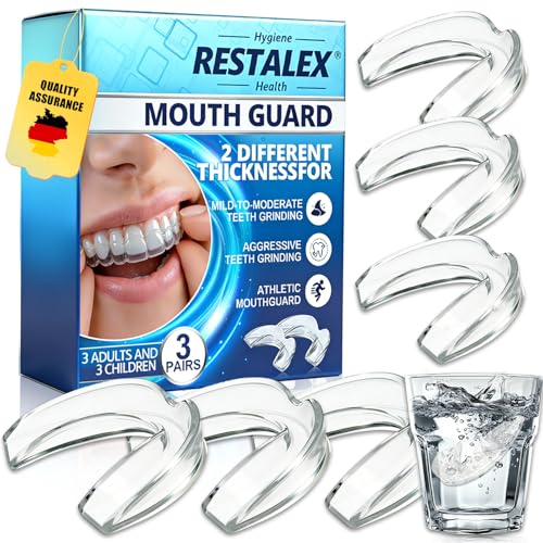 6 Piezas 2 TamañOs FéRulas Descarga Bruxismo, Protector Bucal Para Dormir, Kit De ProteccióN Dental, Reduce Ronquidos, Mejora La Del SueñO Y Reutilizable