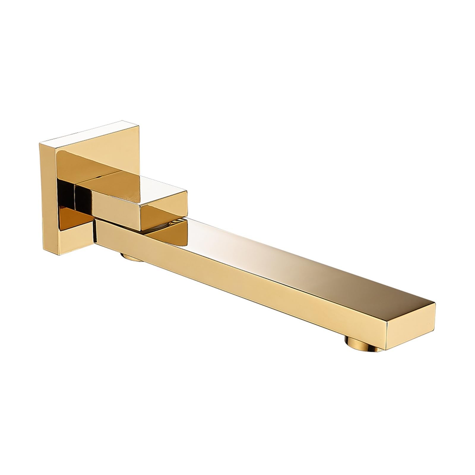Wtaxbh Color1 Square Brass Outside Tap Wall Mounted Faucet Spout Brass Chrome Square And Round Shower Arm Bathtub Accessories Effluent(Color1 Square Brass)