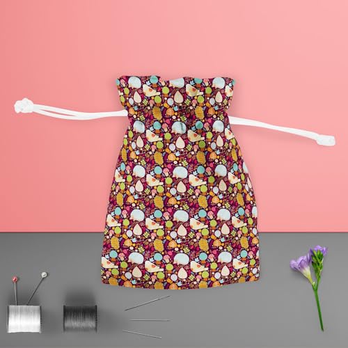 Image of ArtzFolio Crew Cut Leaves D2 | Pouch Wrist Potli Bag | Bag for Weddings & Casual Parties