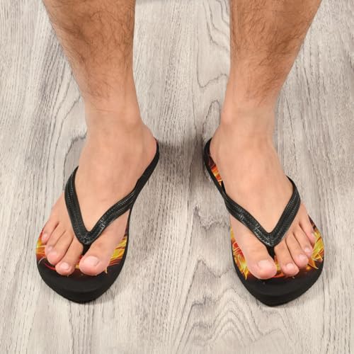 Gold Flame Horse Flip Flop Beach Summer Casual Sandal for Women & Men Shower Shoes 208565104