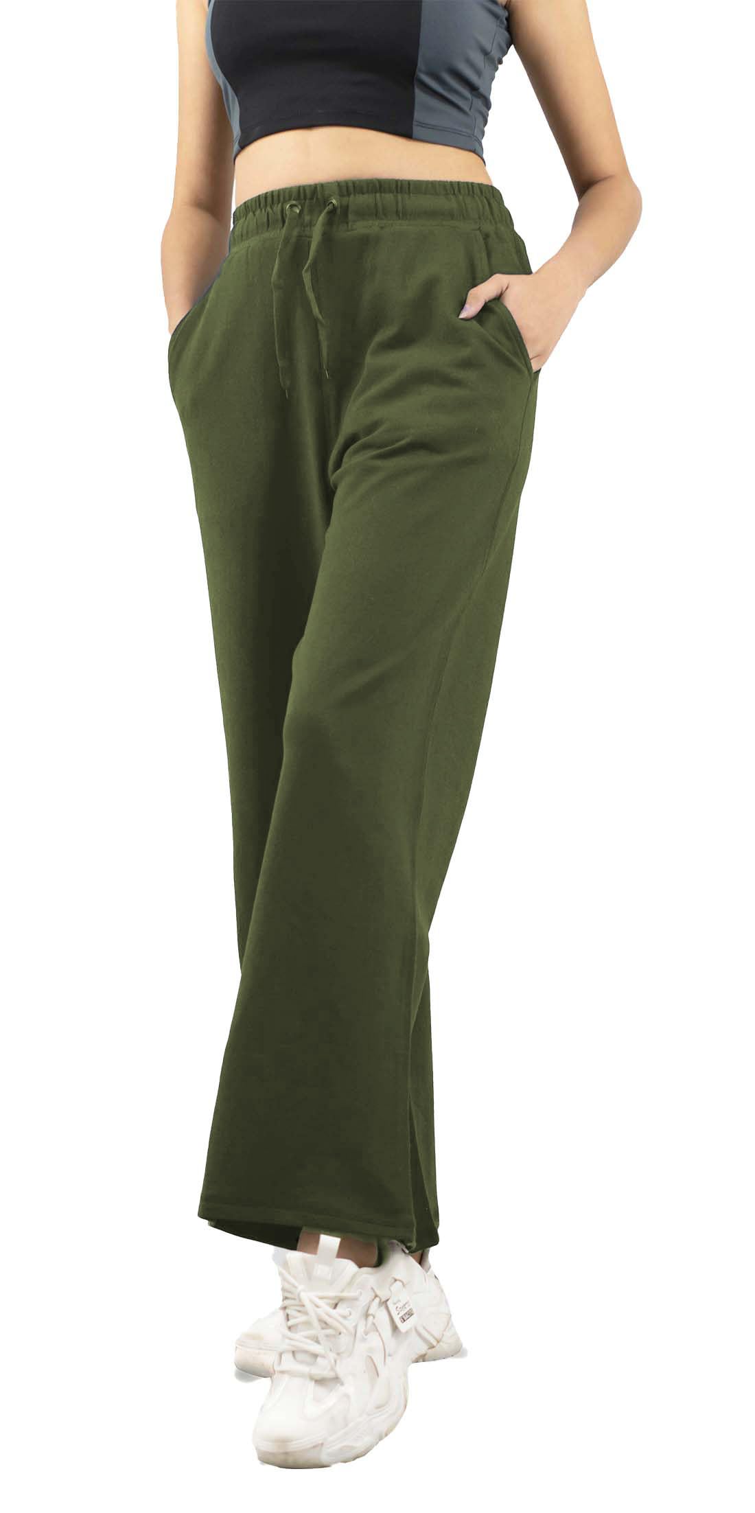 imperative Women High Waist Regular Fit Cotton Flared Trackpant for Women and Girls.-picture-9