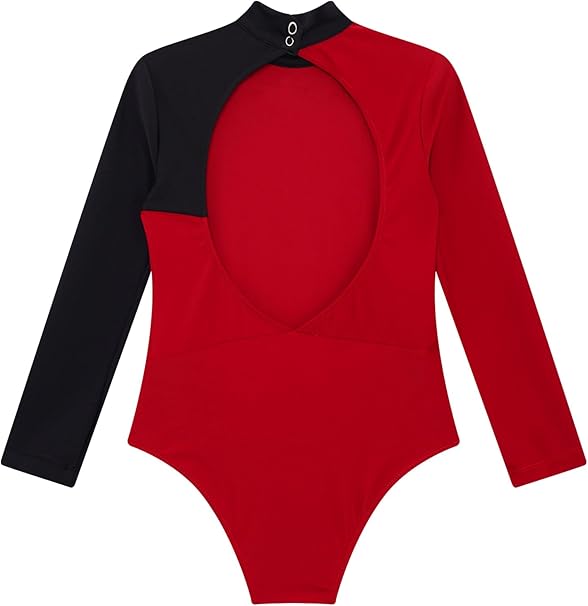 Iiniim Damen Turnanzug Langarm - Glitzer Gymnastik Body Für Tanz & Sport