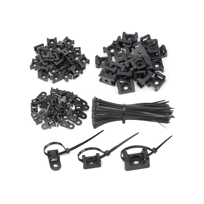 Buy BGTXINGI 120Pcs 3 Values Saddletype Cable Tie Mount Bases for