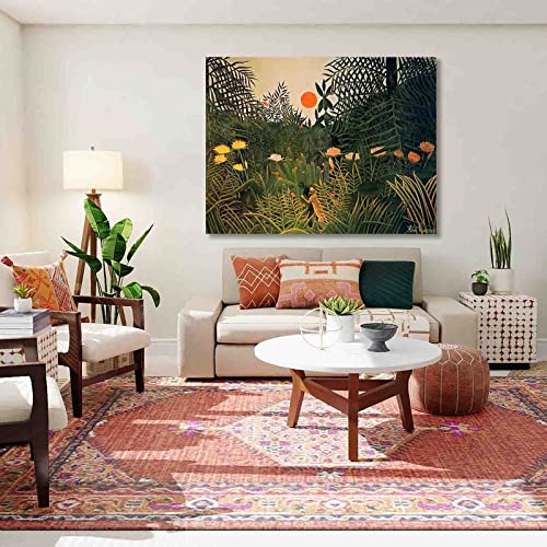 "Neger aangevallen door een Jaguar" door Henri Rousseau Schilderij Canvasafdrukken Voor Muur Foto's Thuis Woonkamer Decoratie Moderne Keuken Muurkunst voor Slaapkamer (20x25cm, niet ingelijst) - Image 4