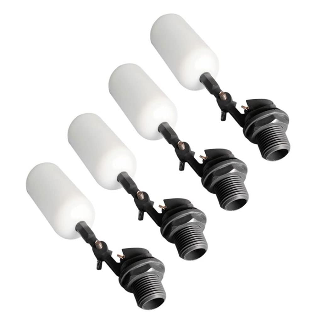 ACVACV 4Pcs 1/2 Inch Mini Stable Float Ball Valve With Adjustable Arm Automatic Fill Feed Humidifier Tank Water, For Aquariums