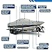 1200d Heavy Duty Waterproof Boat Cover 20-22 ft with Reinforces Nose Cones, Tear Resistant & Trailerable Boat Covers with Storage Bag and Straps, Fits 20 21 22 Foot Bass Deck V-Hull Fish Ski Boats
