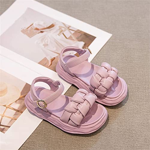 Toddler Girls Jelly Sandals Summer Outdoor Closed Toe Soft Rubber Sole Beach Water Shoes Dress Sliders Sandals for Girls (Purple, 2 Big Kids)4