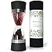 Deluxe Salt and Pepper Grinder Set - Premium Hourglass Design Dual Shakers Set - 2 in 1 Manual Pepper Shaker and Salt Mill With Adjustable Ceramic Grinding Mechanism and Stainless Steel Parts