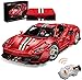Produktbild QJWM CADA C61042w Technik Bausteine Auto für 488 Sportwagen, 3187 Klemmbausteine Auto Bauset 1:8 2.4G Sportwagen Modell mit Motoren und Fernbedienung Konstruktionsspielzeug Bausteine Red,1