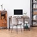 YOUDENOVA 47-inch Small Office Study Desk, Work Desk with Shelves for Home Office,Bedroom,Computer Desk Reversible for Small Space(Rustic Brown)