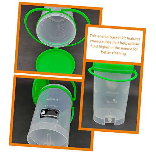 Kombiuda 1 Set Enema Bucket Cleaning Supplies Set Traveling Accessories Portable Cleaner Household Enema Kit Colon Cleansing Kit 1200Ml Enema Bag Enema Cleaner Reusable Enema Bucket Tool #TOP1