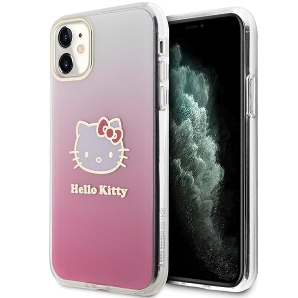 Hello Kitty HKHCN61HDGKEP Coque rigide pour iPhone 11/XR 6,1" Rose Motif tĂŞte de kitty