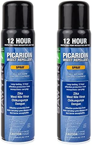 Sawyer Products SP5762 20% Picaridin Insect Repellent, Continuous Spray, 6-Ounce, Twin Pack