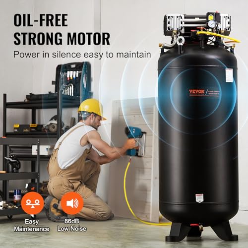 VEVOR 80 Gallon Oil-Free Air Compressor