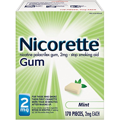 Nicorette Nicotine Gum Stop Smoking Aid 160 count.