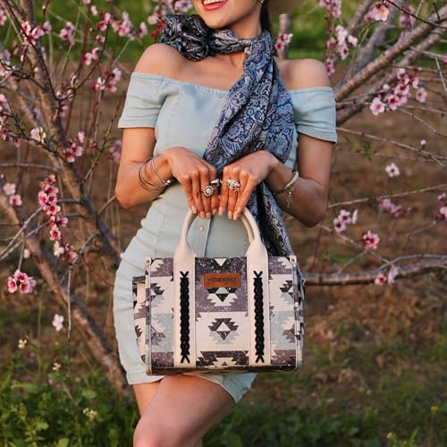 Image of Wrangler Purse Western Aztec Tote Bag Women Top Handle Handbags with Detachable Strap | Western