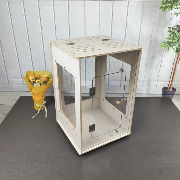 爬虫類ペット 直立 木製​ 巣箱 (40x40x60直立)