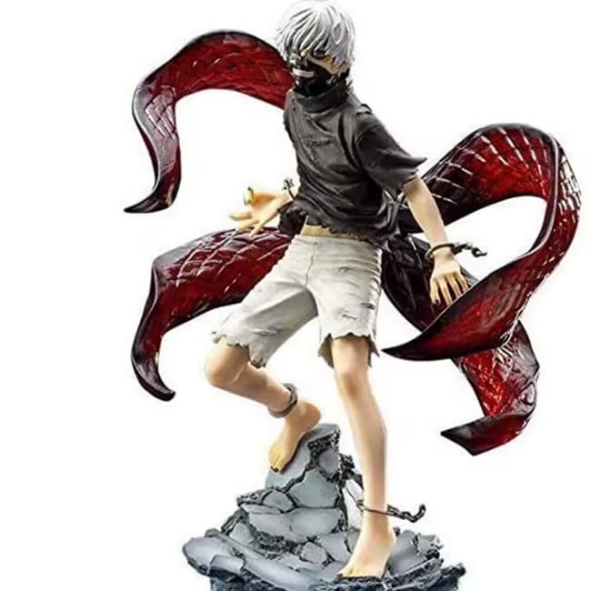 Skynomad Figura de anime Kaneki Ken Tokyo Ghoul - Estatua detallada de PVC coleccionable para fanáticos de la exhibición y el manga (Kaneki Ken 22 cm)