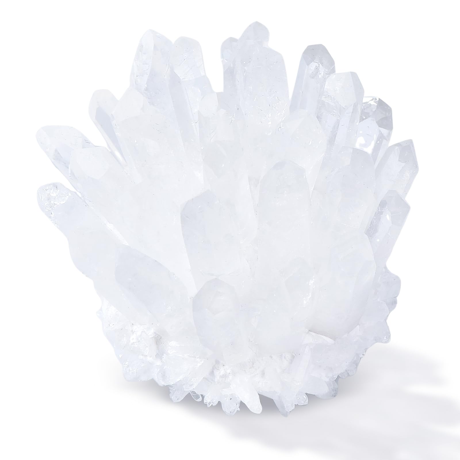 White Crystal Cluster Natural Clear Quartz Cluster Large Raw Crystals for Home Decor, Healing Crystal Stones for Meditation, Yoga, Reiki & Positive Energy, 300-400g Unique Specimen Gift